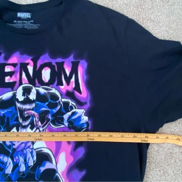 Venom Spider-Man Men's XXL 2XL T-Shirt Short Sleeve‎ Marvel Comics Purple Smoke - Picture 6 of 7